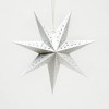 SEVOBAL Tree Ornaments Handmade Paper Star Decor, 60cm Festive Hanging Ornament for Christmas and Winter Celebrations, White, 24.6"*2"*24.6" - 2 of 4