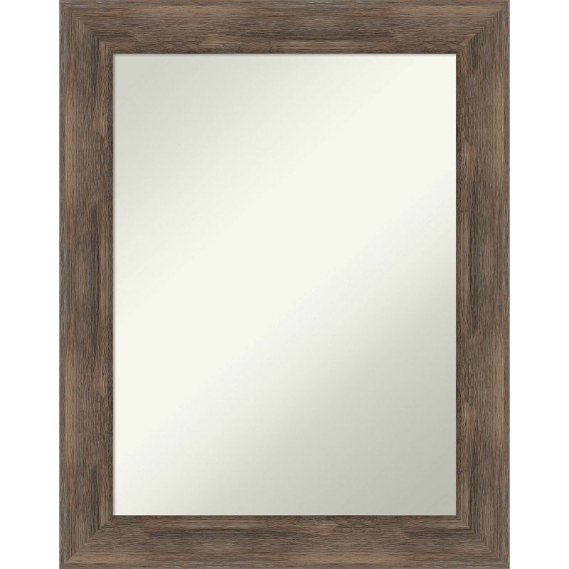 23&#34; x 29&#34; Non-Beveled Hard Mocha Wood Wall Mirror - Amanti Art, 1 of 9