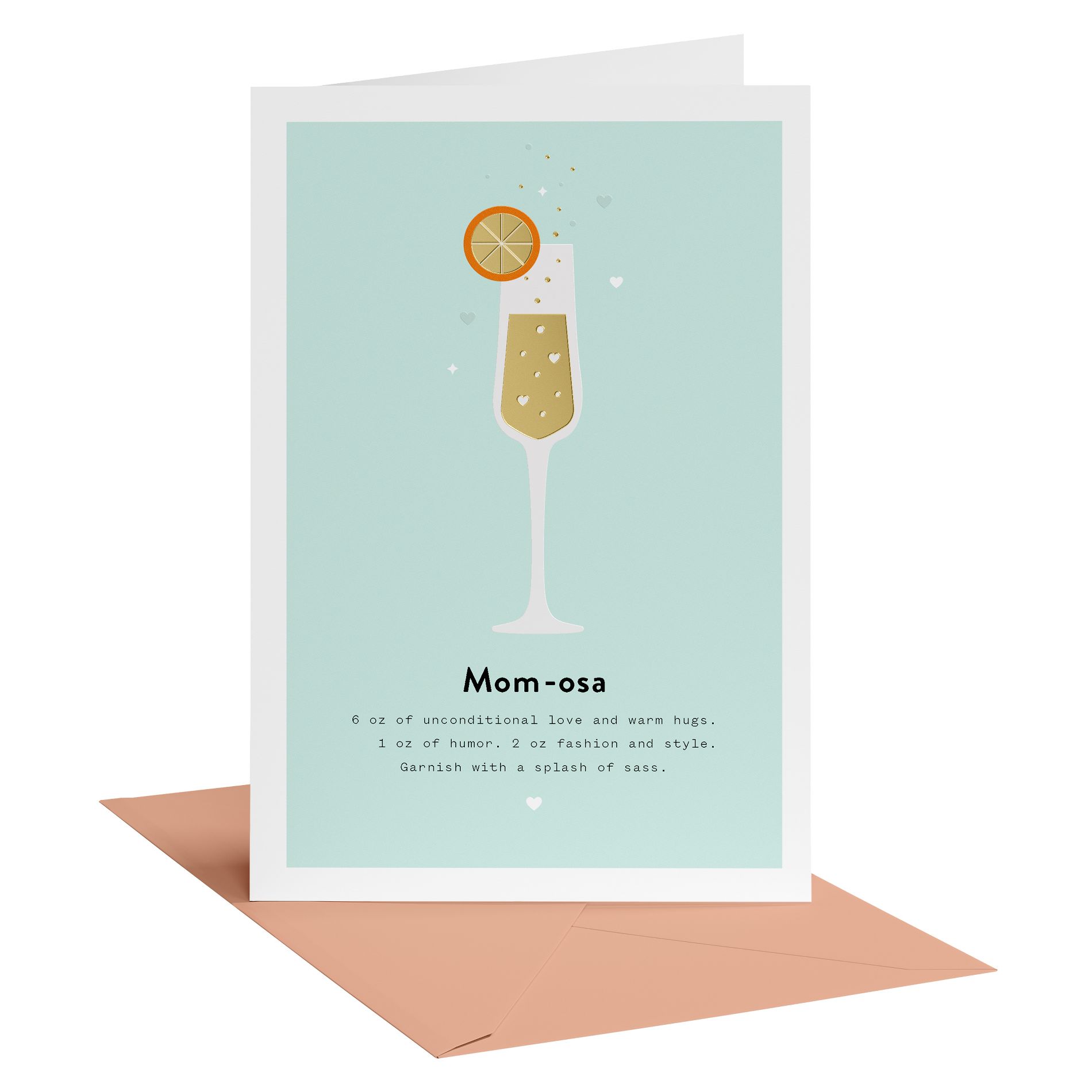 Mimosa Mother's Day Card for Mom, Happy Mother's Day, Includes Envelope, Designed by Spaghetti and Meatballs