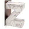 Set of 2 Contemporary Dolomite Bookends White - CosmoLiving by Cosmopolitan - image 3 of 4