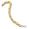 Crucible Men's Byzantine Chain Gold Two Tone Steel Bracelet - 4 of 4