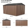 Acekool 8x12 FT Metal Shed, Large Lockable Outdoor Storage with Vents, Waterproof & UV-Resistant Tool Organizer for Lawn Mowers, Bikes, Backyard - 2 of 4