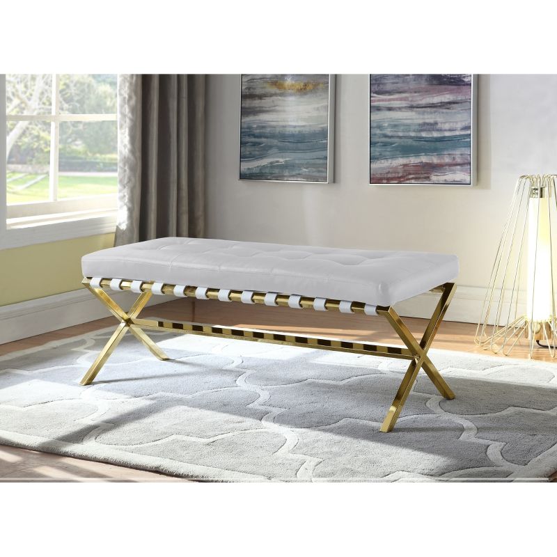 Iconic Home Tufted Modern Bench, Mera, 2 of 9