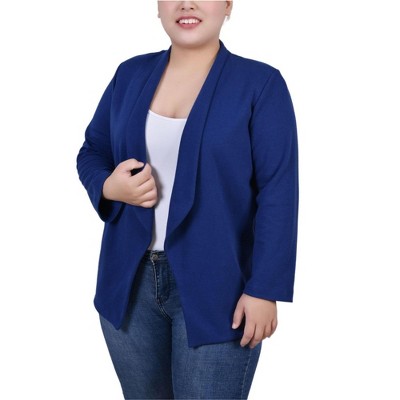 NY Collection Womens Solid Blazer Jacket