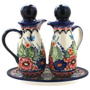 Blue Rose Polish Pottery 1184 Zaklady Oil & Vinegar Sets - 1 of 1