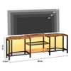 67 Inch Large TV Stand for 55/65/75 Inch TV, Corner Entertainment Center , 4 Open Storage Shelves - 2 of 4