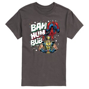 Men's - Marvel - Bah Hum Bub Wolverine And Deadpool Short Sleeve Graphic T-Shirt - 1 of 4