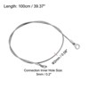 Unique Bargains Stainless Steel Lanyard Cable Eyelets Ended Security Wire Rope Silver 4 Pcs - 2 of 4