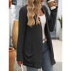 Coolmee Womens Long Sleeve Lightweight Open Front V-Neck Casual Cardigan Sweaters Outerwear with Pockets - 4 of 4