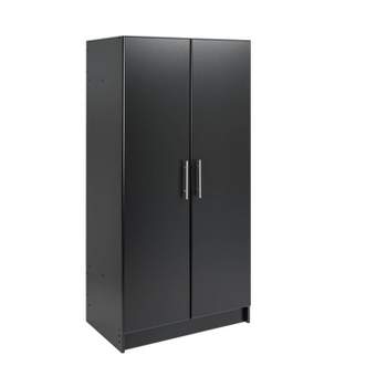 96 Elite with 6 Storage Cabinet Set Black - Prepac