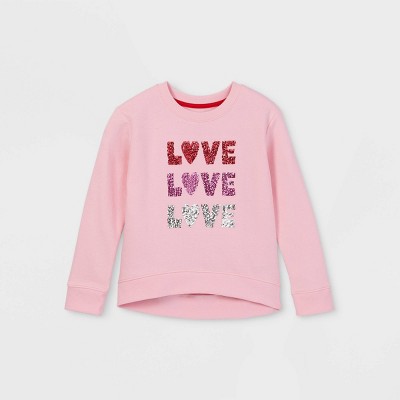 girls flip sequin sweatshirt