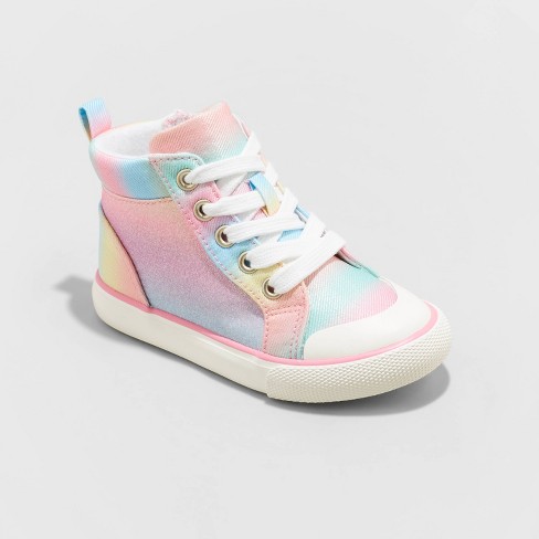 Toddler Girls Novalee Rainbow Print Zipper Apparel Sneakers Cat Jack Target