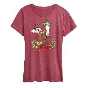 Women's - Disney - Christmas Botanical Butterfly Short Sleeve Graphic T-Shirt - 1 of 4