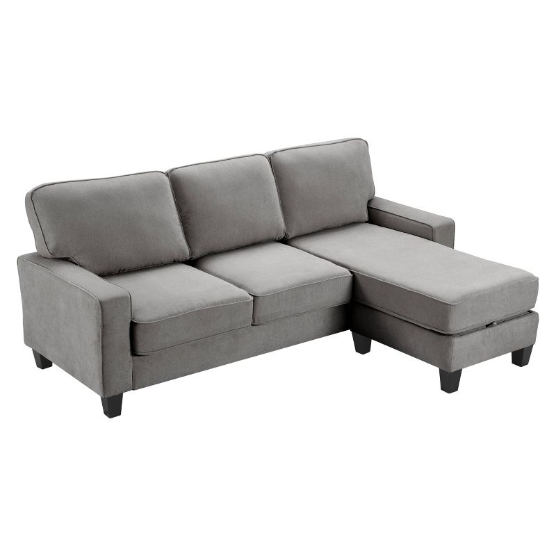 86&#34; Palisades Reversible Small Space Sectional with Storage Soft Gray - Serta, 4 of 14