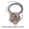 Unique Bargains Satin Rose Flower Adjustable Waist Belt 1 Pc - 2 of 4