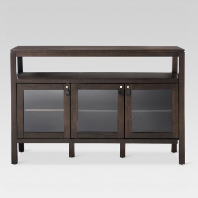 Larsen 3 Door Accent Media Cabinet 50 Reclaimed Brown Oak