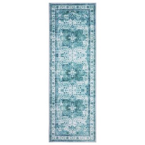 Washable Area Rug 4'x6' Vintage Traditional Floor Cover Foldable Thin Rugs Low Pile Soft Floral Medallion Vintage Design for Bedroom Living Room - 1 of 4