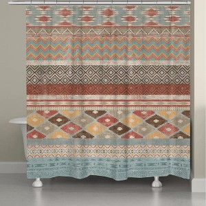 Laural Home Navajo Stripe Multi Shower Curtain - 1 of 1