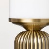 Brass Fluted and Frosted Glass Accent Table Lamp Brass/White - Hearth & Hand™ with Magnolia - 4 of 4
