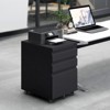 Metal Mobile File Cabinet with Lock, Under Desk Filing Storage Cabinet, Rolling Filing Storage Cabinet For Home Office Study Room - 3 of 4