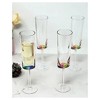 Oval Halo Plastic Champagne Flutes Set of 4 (4oz), Unbreakable Mimosa Glasses Plastic Champagne Glasses, Acrylic Wedding Champagne Flutes - 2 of 4