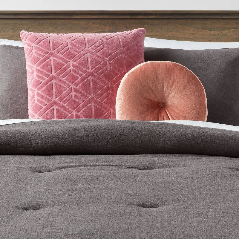 Euro Carved Velvet Jacquard Decorative Throw Pillow - Threshold™, 3 of 8