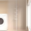 Vynxaria Adjustable Laundry Pole Clothes Drying Rack - White - 2 of 4