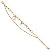 Chisel Stainless Steel Yellow IP-plated Mother of Pearl Heart and Simulated Pearl 6.5" Plus a 2" Ext. Bracelet - 3 of 4