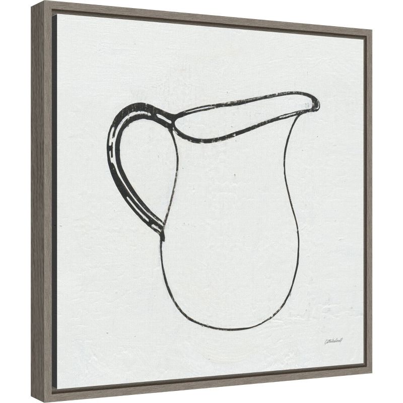 16&#34; x 16&#34; Retro Pitcher Kitchen by Kathrine Lovell Framed Wall Canvas - Amanti Art, 3 of 10