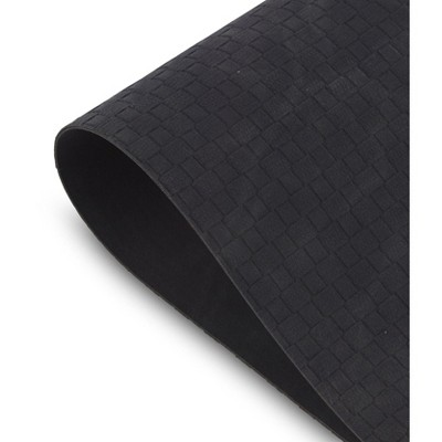 Black Faux Leather Reversible Rectangular Placemat Set of 4
