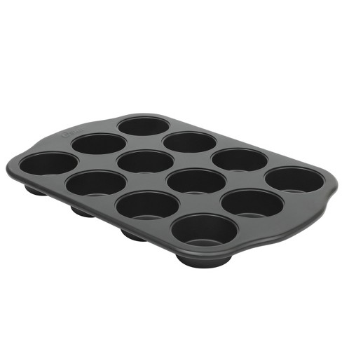 Oster Teston Platinum Collection 12-Cup Nonstick Carbon Steel Muffin Pan in Matte Black - image 1 of 4