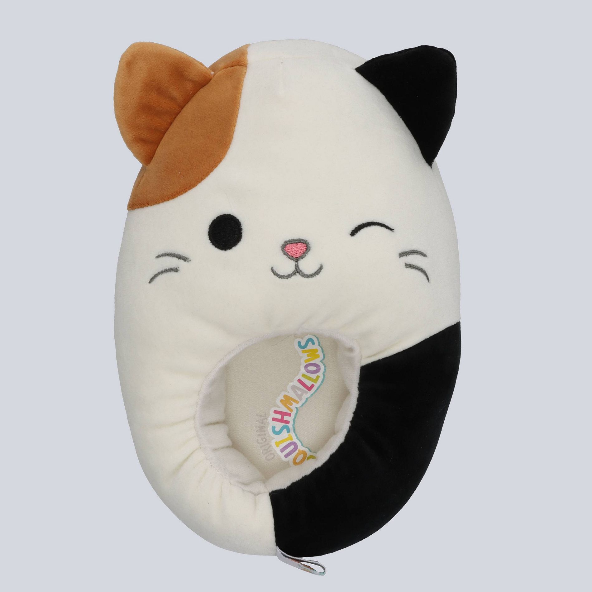 Squishmallows Kids' Cam the Cat Plush Slippers - Off-White