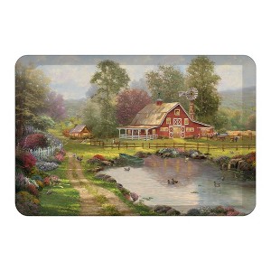 Thomas Kinkade Red Barn Retreat 20"x30" Anti-Fatigue Kitchen Mat - 1 of 2