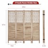 GustoWave Wooden 67 in Tall Folding Portable Partition Privacy Screen, Free Assembled 4 Panel - 2 of 4