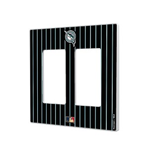 MLB Cooperstown East Teams Pinstripe Hidden-Screw Light Switch Plate for Double Rocker - 1 of 4