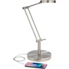 360 Lighting Xenos Modern Desk Lamp 20" High Satin Nickel with USB Charging Port LED Adjustable Arm White Head for Bedroom Living Room Bedside Reading - 3 of 4