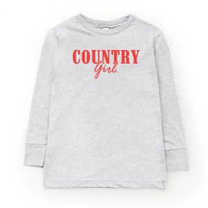 Country Girl Puff Print - Youth Long Sleeve Graphic T-Shirt - 1 of 3
