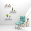 SEVOBAL Decorative Bookshelf Floating Shelves Wall Mounted Wood Shelves Decor Storage Hanging Shelf with Invisible Brackets, Gray, 15.75"*6.51"*2.36" - 4 of 4