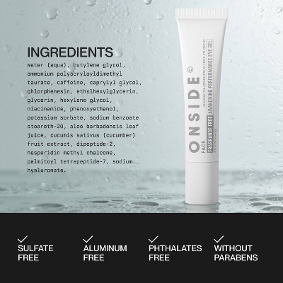 Onside Eye Gel - Fragrance-Free - 0.50 fl oz: Dark Circle Reduction, Combination Skin, Stick Form, Paraben-Free