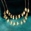 Ross-Simons Italian 18kt Gold Over Sterling Leaf Bib Necklace Size 18 - 3 of 4