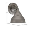 Toltec Lighting Any 1 - Light Sconce in  Brushed Nickel with 7" Brushed Nickel Double Bubble Metal Shade Shade - 2 of 2