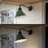9.63" 1-Light Croydon Farmhouse Industrial LED Gooseneck Arm Outdoor Sconce - JONATHAN Y - 3 of 4