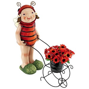 Design Toscano Polly the Lady Bug Fairy Garden Helper Statue - 1 of 4