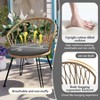 YOOCOZZ 3-Piece Outdoor Patio Furniture Set with 2 PE Rattan Chairs and Tempered Glass Table - 3 of 4
