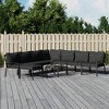 vidaXL Patio Furniture Set Sectional Sofa Patio Lounge Set with Cushions Steel - Corner + 4x Middle + 2x Footrest + 2x Chair Gray - 2 of 4