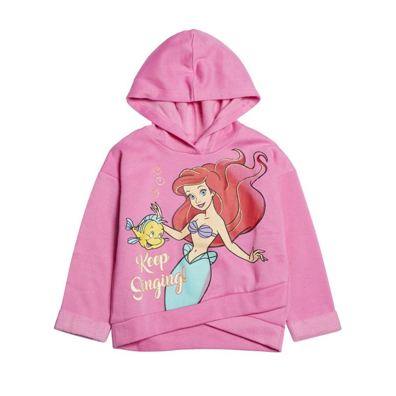 Disney Princess Mulan Rapunzel Jasmine Ariel Belle Cinderella Tiana Tinker Girls Pullover Hoodie Legging Toddler to Big Kid, 3 of 9