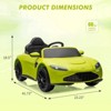 12V Ride on Sports Car for Kids, Licensed Aston Martin Battery Powered Car Toddles, Ride on Toy with RC, Horn, Soft Start - 4 of 4