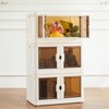 DOMETOUR Stackable Plastic Storage Bins with Lids Foldable Storage Boxes for Living Room - 3 of 4