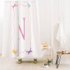 Deny Designs April Lane Art Simple Bow Monogram Shower Curtain - 2 of 3