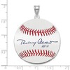 Black Bow Jewelry Sterling Silver Rod Carew Signature LG Enamel Baseball Pendant - 4 of 4